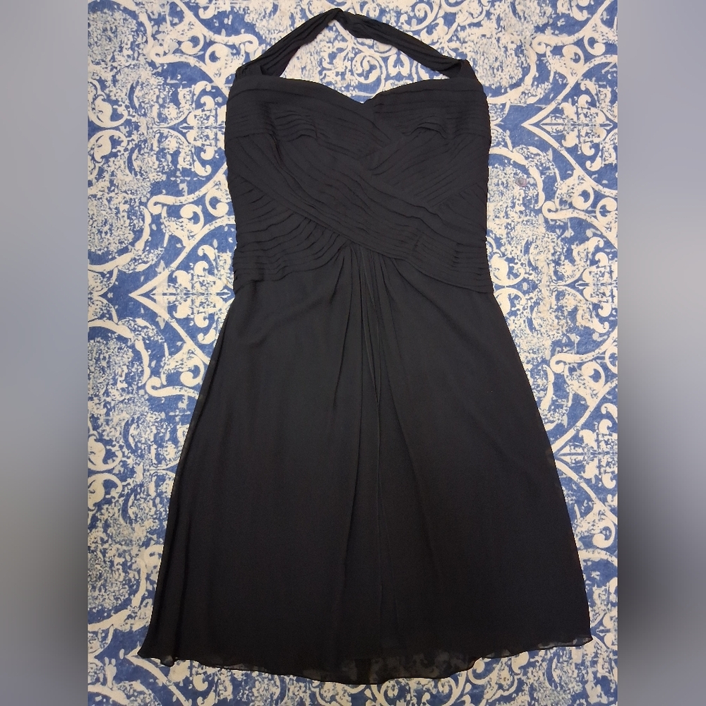 Tadashi Neiman Marcus Black Halter Dress Size 16